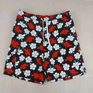 Disney Parks Large Mens Shorts Trunks Lined Floral Cargo Mickey Mouse Disneyland